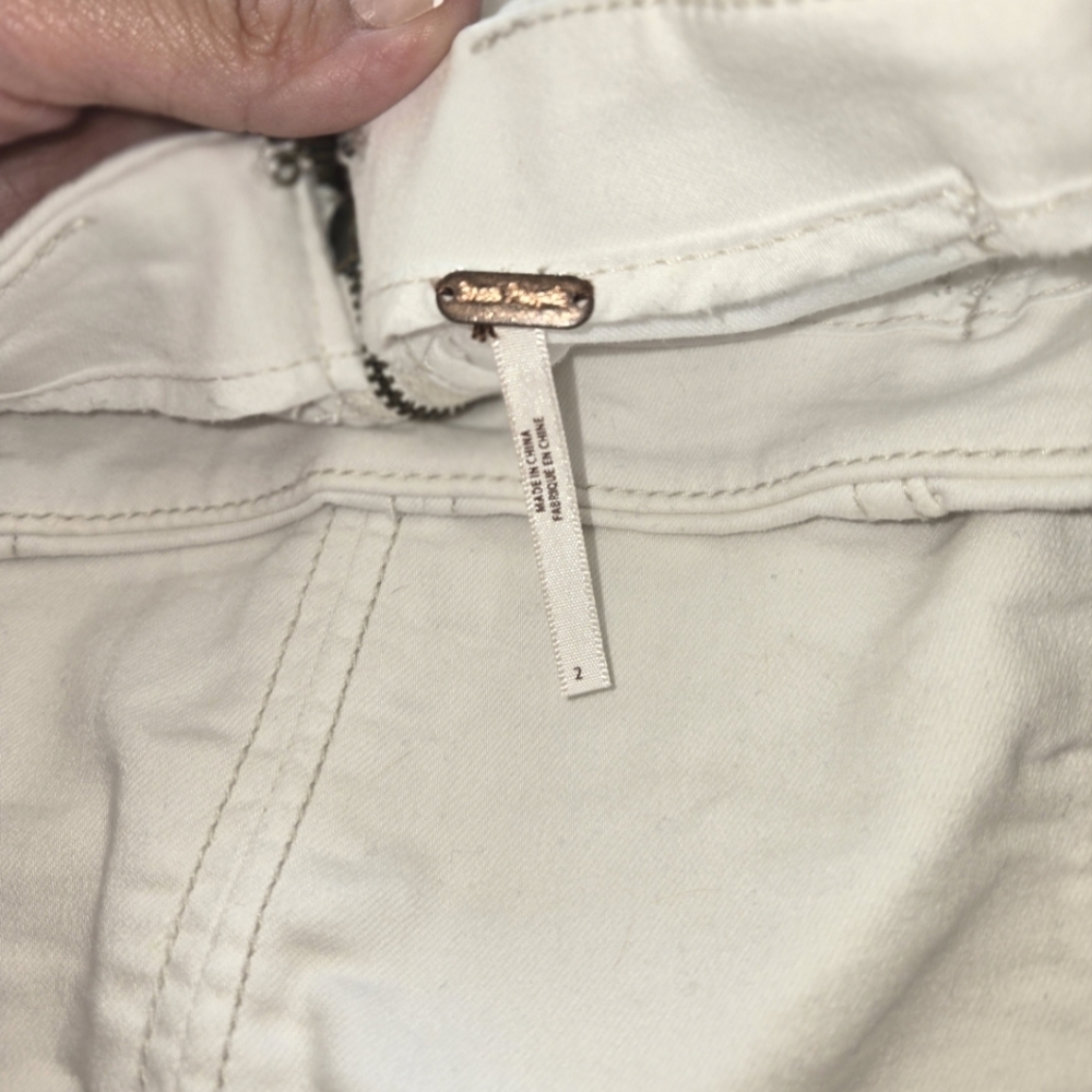 Free People Womens Skirt Sz 2 White Stretch Mini A Line Festival Night Out - Picture 3 of 5
